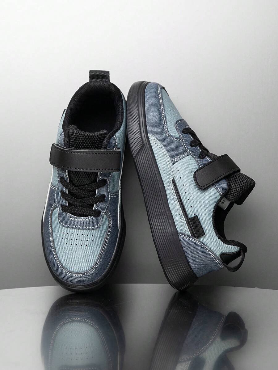 زوج بأحذية رياضية للأطفال ، نسيج تنفس مرن ، ماص للصدمات سريع الجفاف ، خفيف الوزن مقاوم للماء ، مانع الانزلاق ، مصنوع من جلد PU متين للرياضة ، الشارع والجري للأولاد والبنات - الصورة 13