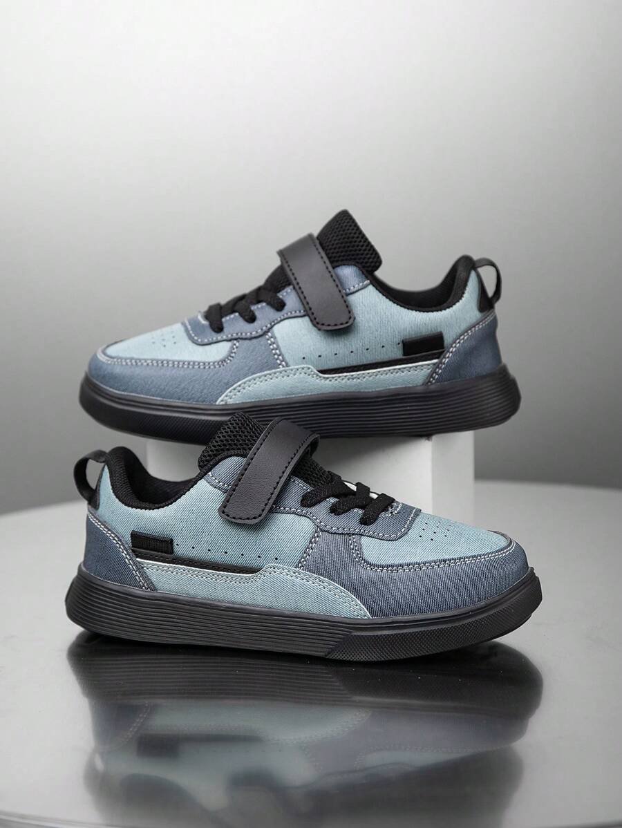 زوج بأحذية رياضية للأطفال ، نسيج تنفس مرن ، ماص للصدمات سريع الجفاف ، خفيف الوزن مقاوم للماء ، مانع الانزلاق ، مصنوع من جلد PU متين للرياضة ، الشارع والجري للأولاد والبنات - الصورة 14