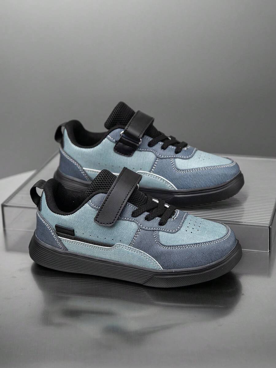 زوج بأحذية رياضية للأطفال ، نسيج تنفس مرن ، ماص للصدمات سريع الجفاف ، خفيف الوزن مقاوم للماء ، مانع الانزلاق ، مصنوع من جلد PU متين للرياضة ، الشارع والجري للأولاد والبنات - الصورة 15