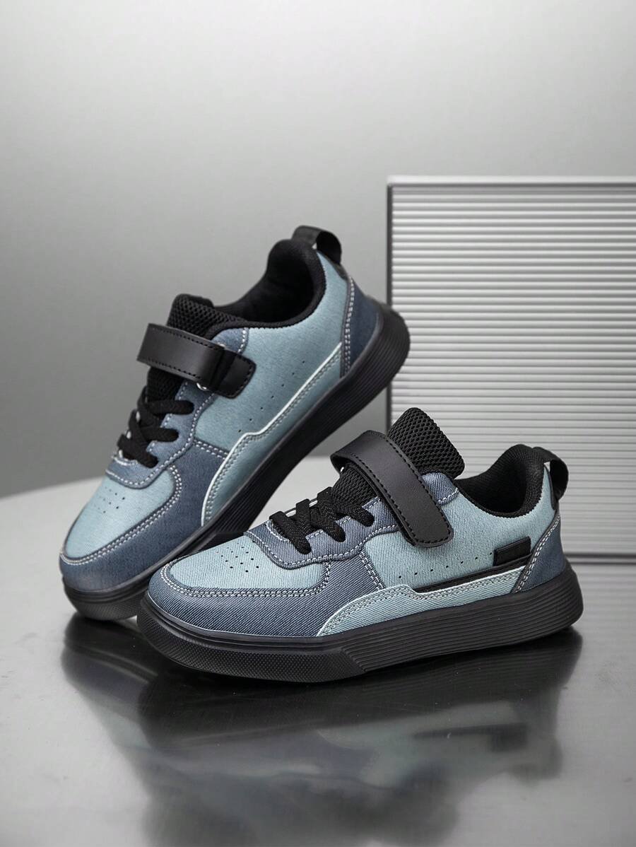 زوج بأحذية رياضية للأطفال ، نسيج تنفس مرن ، ماص للصدمات سريع الجفاف ، خفيف الوزن مقاوم للماء ، مانع الانزلاق ، مصنوع من جلد PU متين للرياضة ، الشارع والجري للأولاد والبنات - الصورة 16