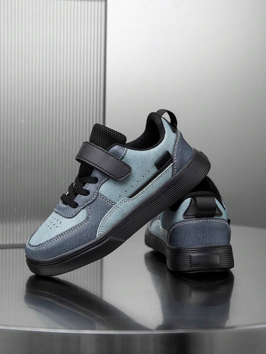 زوج بأحذية رياضية للأطفال ، نسيج تنفس مرن ، ماص للصدمات سريع الجفاف ، خفيف الوزن مقاوم للماء ، مانع الانزلاق ، مصنوع من جلد PU متين للرياضة ، الشارع والجري للأولاد والبنات - الصورة 18