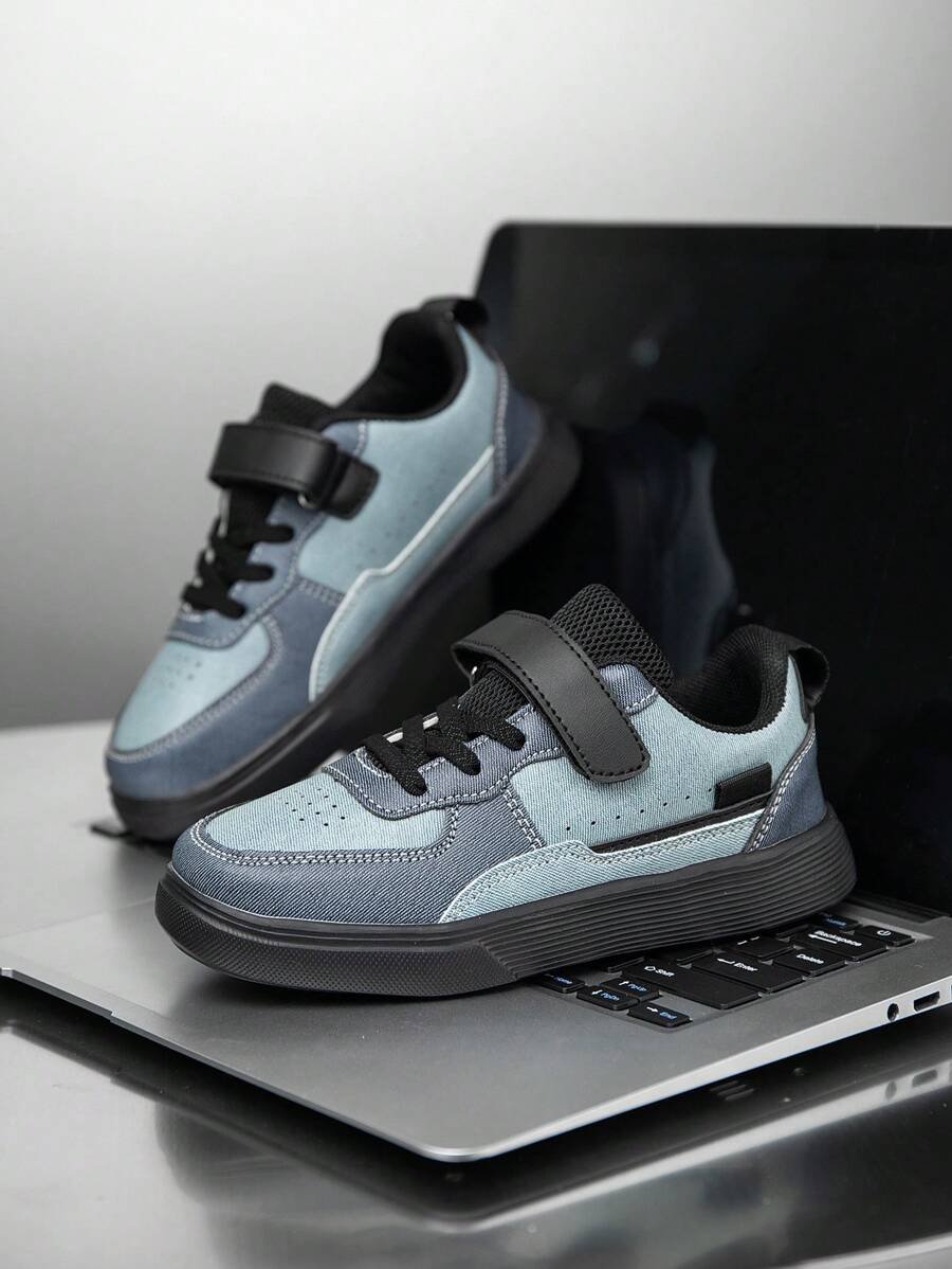 زوج بأحذية رياضية للأطفال ، نسيج تنفس مرن ، ماص للصدمات سريع الجفاف ، خفيف الوزن مقاوم للماء ، مانع الانزلاق ، مصنوع من جلد PU متين للرياضة ، الشارع والجري للأولاد والبنات - الصورة 20