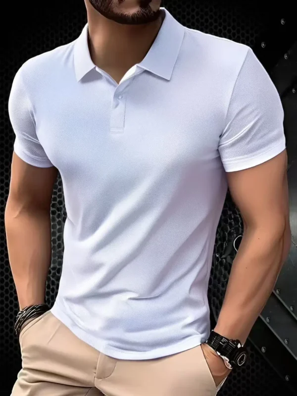 ⁦قمصان بولو قصيرة الأكمام خفيفة الوزن⁩ - الصورة ⁦3⁩