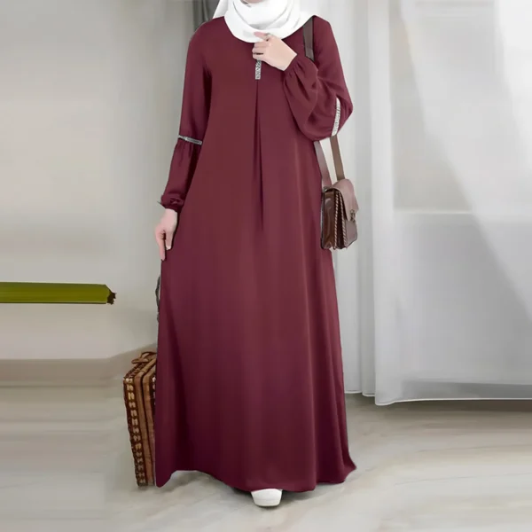 فساتين ماكسي إسلامية بأكمام طويلة للنساء
