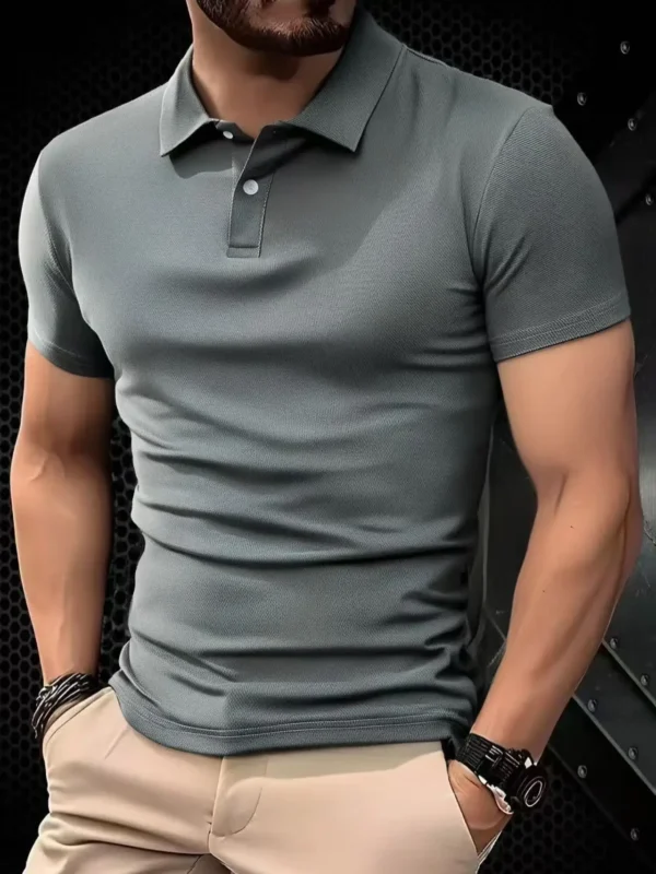 ⁦قمصان بولو قصيرة الأكمام خفيفة الوزن⁩ - الصورة ⁦4⁩