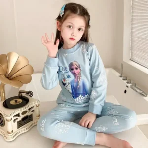 أنيمي الشكل إلسا 2 قطعة Kawaii منامة ملابس المنزل