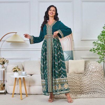 عباية نسائي انيقة مطرزة بأكمام طويلة مريحةكاجوال - الصورة 4