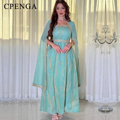 عباية سهرة أنيقة طويلة باكمام طويله شفافه - الصورة 3