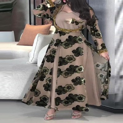 عباية نسائي طويلة شيفون كم طويل عالية الخصر - الصورة 6